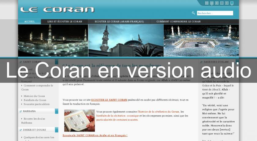 Le Coran en version audio Le Coran en version audio