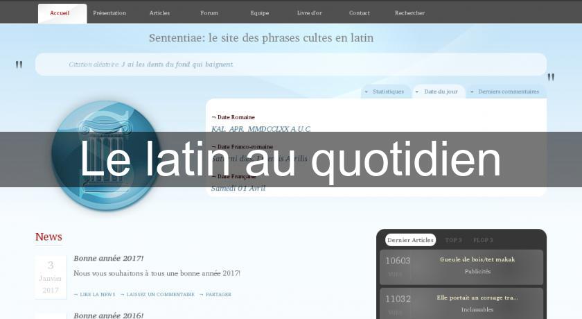 Le latin au quotidien Le latin au quotidien