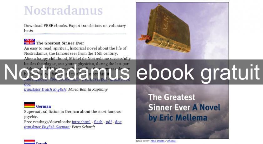 Nostradamus ebook gratuit Nostradamus ebook gratuit