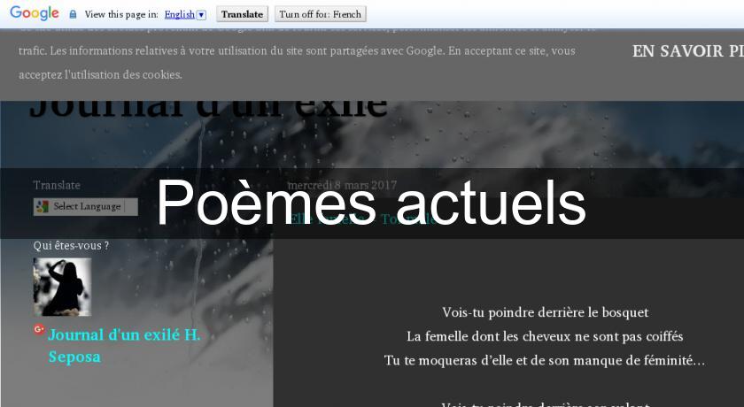 Poèmes actuels Poèmes actuels