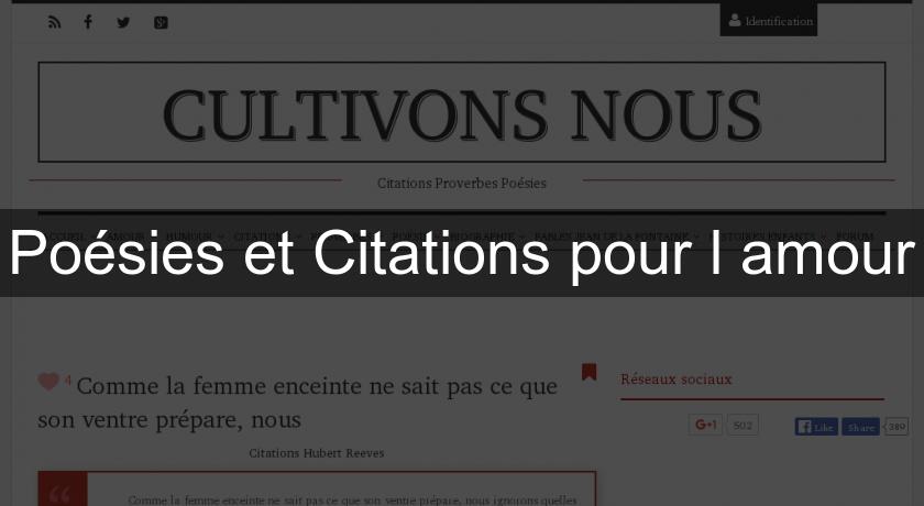 Poésies et Citations pour l'amour Poésies et Citations pour l'amour