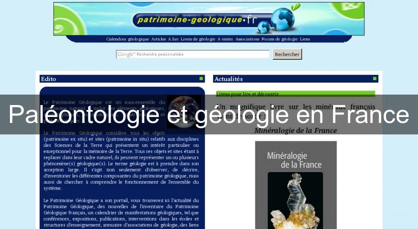 Paléontologie et géologie en France Paléontologie et géologie en France