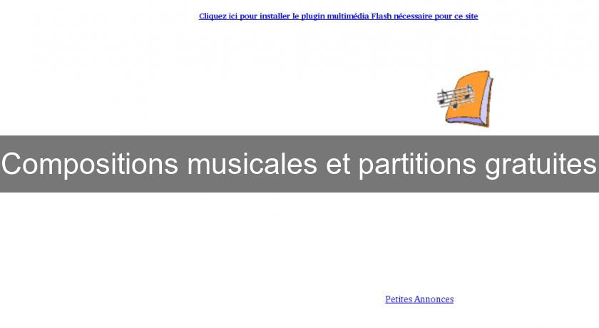 Compositions musicales et partitions gratuites Compositions musicales et partitions gratuites