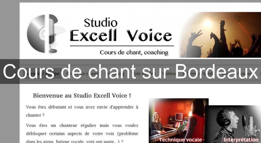 Cours de chant sur Bordeaux Cours de chant sur Bordeaux