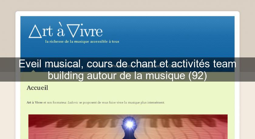 Eveil musical, cours de chant et activités team building autour de la musique (92) Eveil musical, cours de chant et activités team building autour de la musique (92)