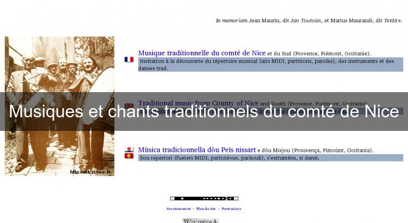 Musiques et chants traditionnels du comté de Nice Musiques et chants traditionnels du comté de Nice