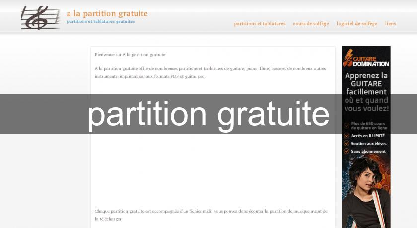 partition gratuite partition gratuite