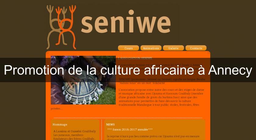 Promotion de la culture africaine à Annecy Promotion de la culture africaine à Annecy