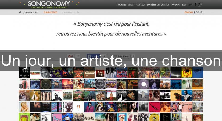 Un jour, un artiste, une chanson Un jour, un artiste, une chanson