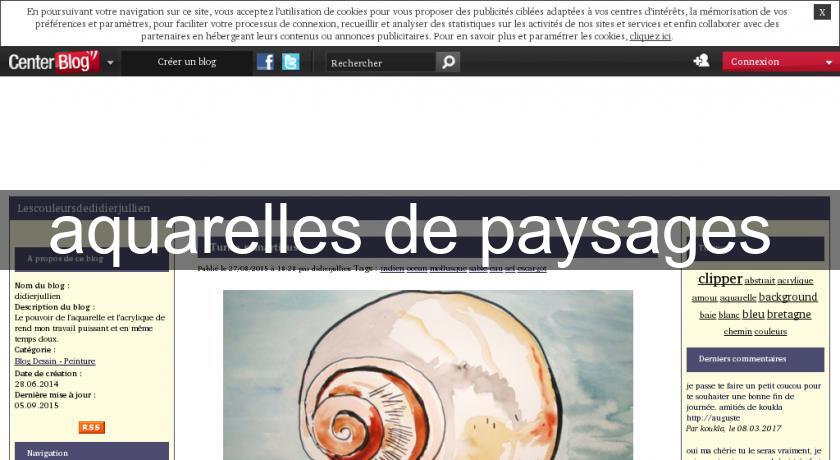 aquarelles de paysages aquarelles de paysages