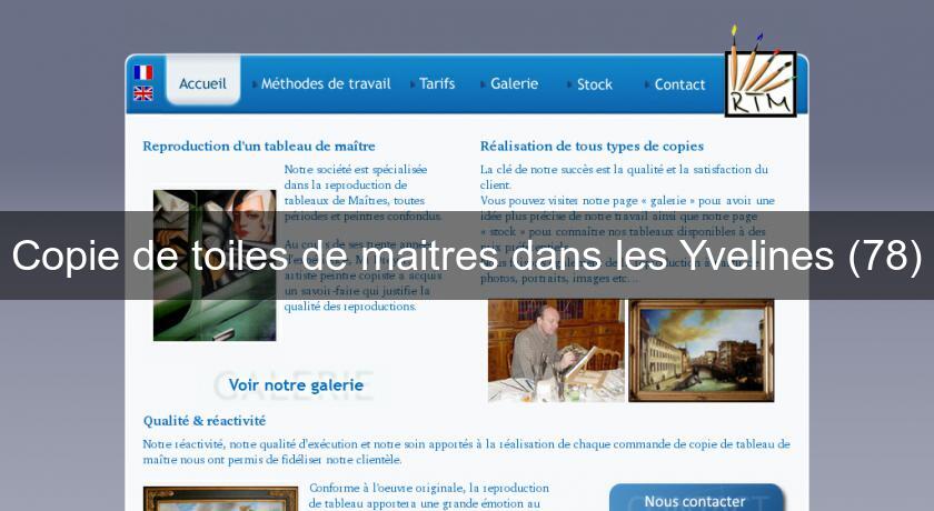 Copie de toiles de maitres dans les Yvelines (78) Copie de toiles de maitres dans les Yvelines (78)