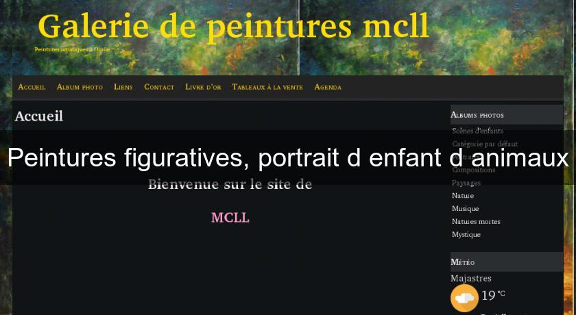 Peintures figuratives, portrait d'enfant d'animaux Peintures figuratives, portrait d'enfant d'animaux