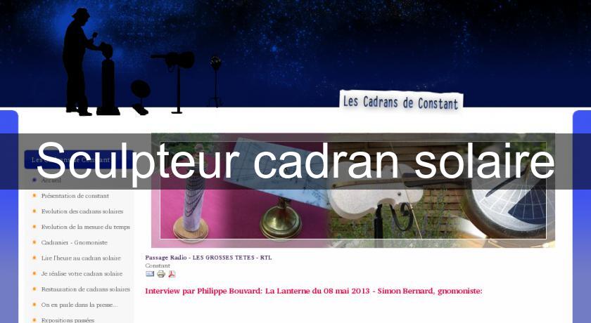 Sculpteur cadran solaire Sculpteur cadran solaire