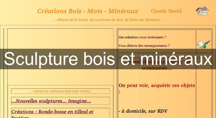 Sculpture bois et minéraux Sculpture bois et minéraux
