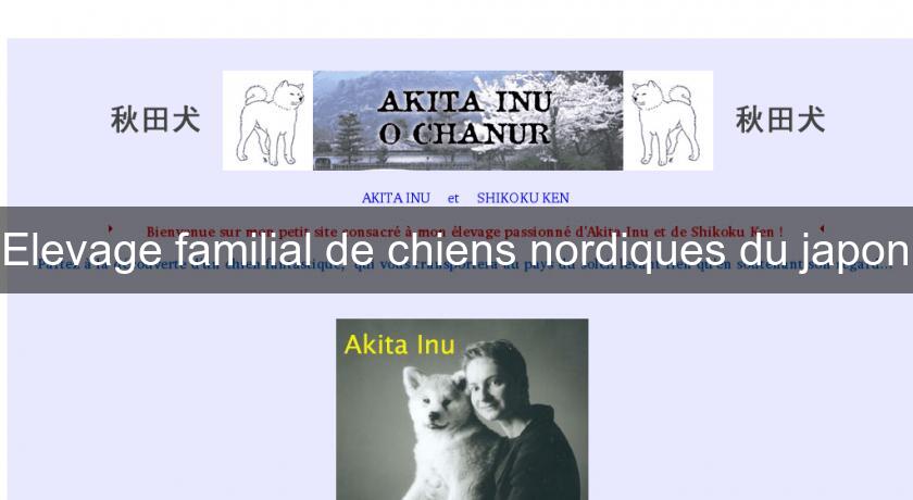 Elevage familial de chiens nordiques du japon Elevage familial de chiens nordiques du japon