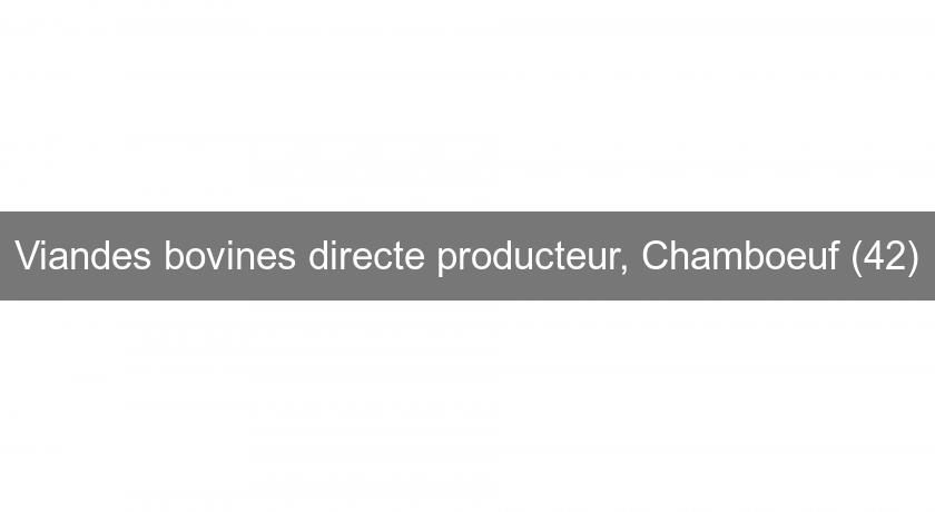 Viandes bovines directe producteur, Chamboeuf (42) Viandes bovines directe producteur, Chamboeuf (42)