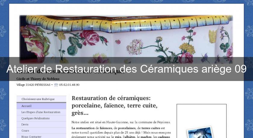 Atelier de Restauration des Céramiques ariège 09 Atelier de Restauration des Céramiques ariège 09