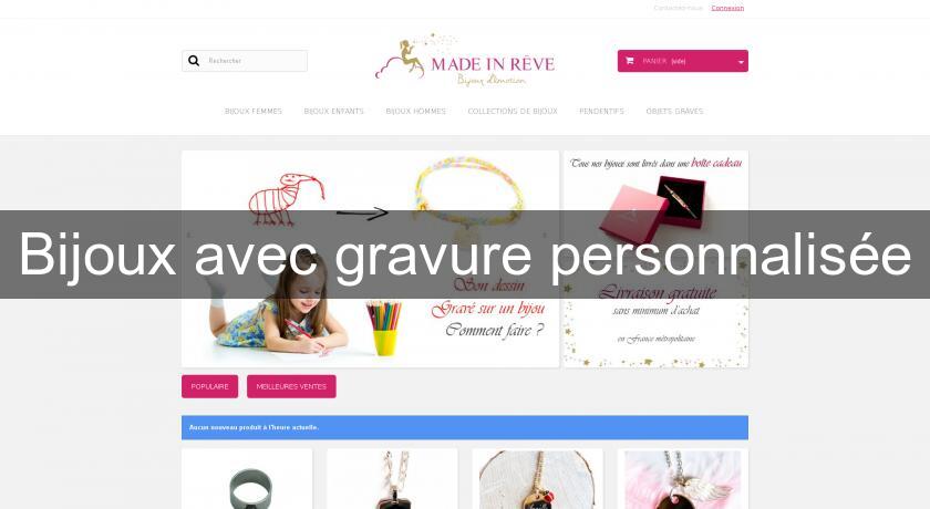 Bijoux avec gravure personnalisée Bijoux avec gravure personnalisée