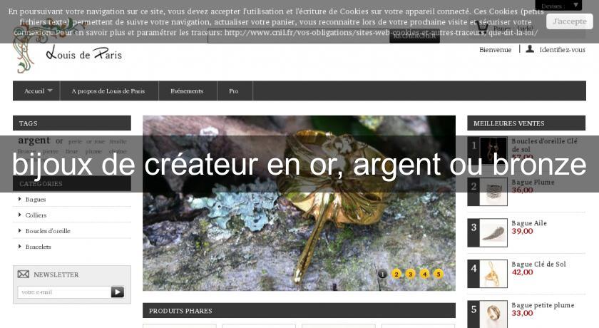 bijoux de créateur en or, argent ou bronze bijoux de créateur en or, argent ou bronze