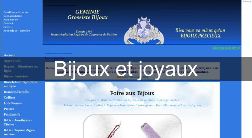 Bijoux et joyaux Bijoux et joyaux