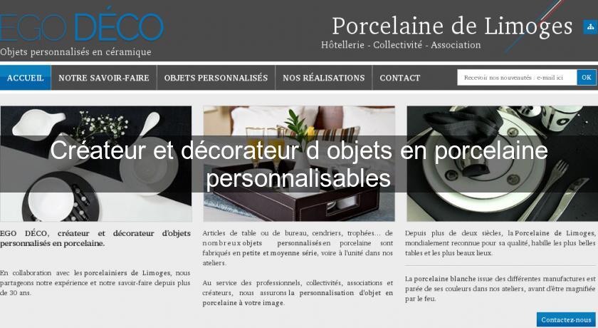 Créateur et décorateur d'objets en porcelaine personnalisables Créateur et décorateur d'objets en porcelaine personnalisables