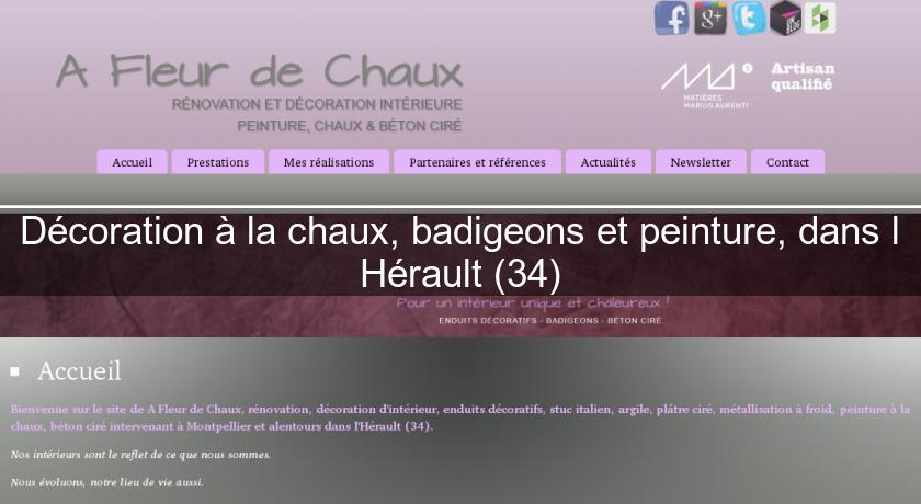 Décoration à la chaux, badigeons et peinture, dans l'Hérault (34) Décoration à la chaux, badigeons et peinture, dans l'Hérault (34)