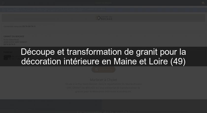Découpe et transformation de granit pour la décoration intérieure en Maine et Loire (49) Découpe et transformation de granit pour la décoration intérieure en Maine et Loire (49)