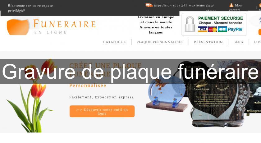 Gravure de plaque funéraire Gravure de plaque funéraire