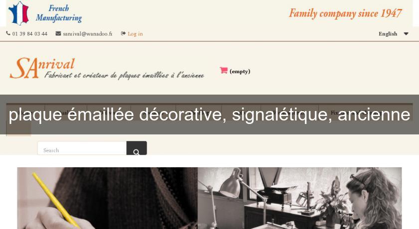 plaque émaillée décorative, signalétique, ancienne plaque émaillée décorative, signalétique, ancienne