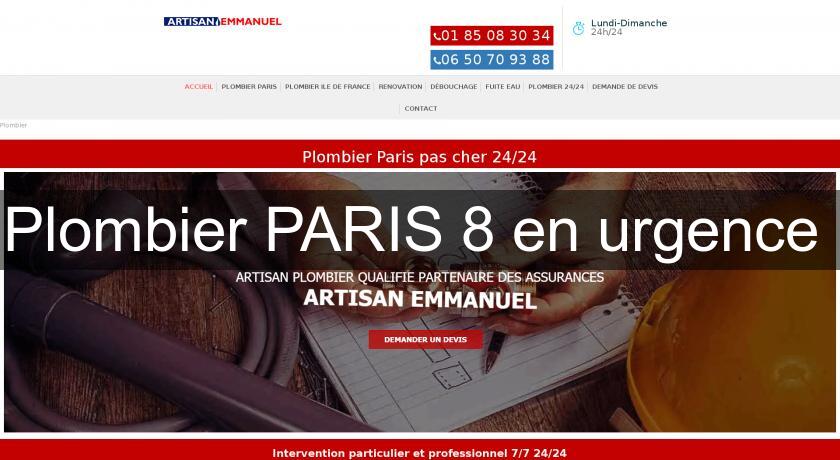 Plombier PARIS 8 en urgence Plombier PARIS 8 en urgence