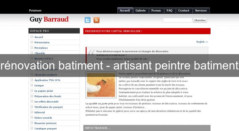 rénovation batiment - artisant peintre batiment rénovation batiment - artisant peintre batiment