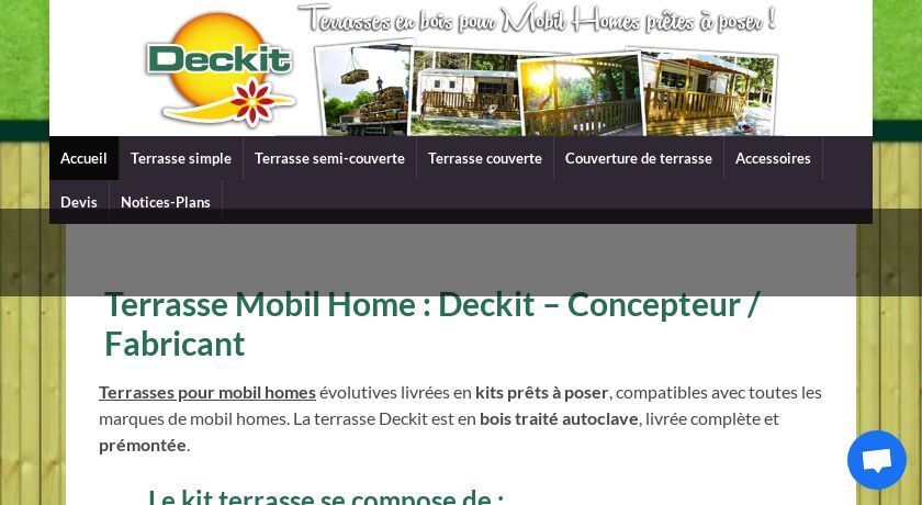 Terrasses en bois pour mobil homes Terrasses en bois pour mobil homes