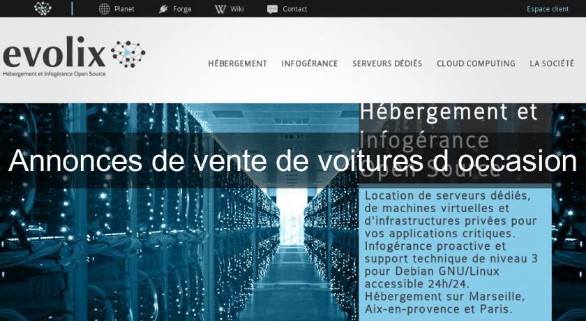 Annonces de vente de voitures d'occasion Annonces de vente de voitures d'occasion