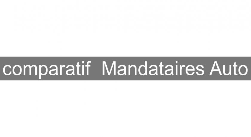 comparatif Mandataires Auto comparatif Mandataires Auto