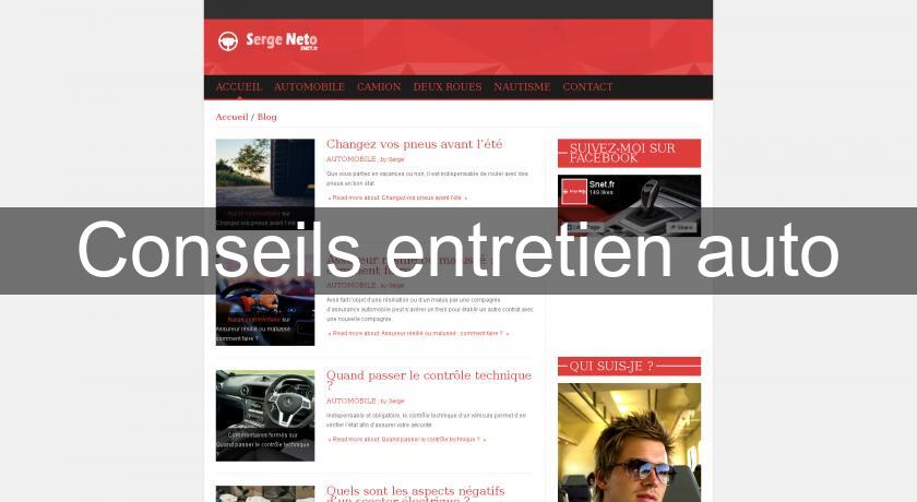 Conseils entretien auto Conseils entretien auto