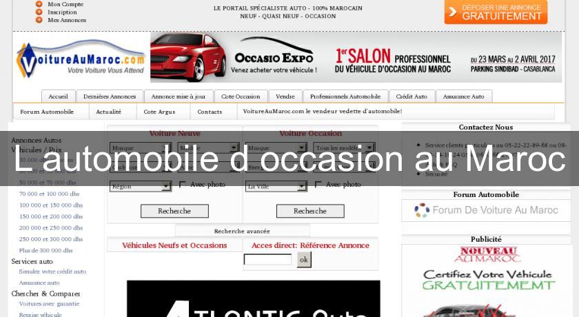 L'automobile d'occasion au Maroc L'automobile d'occasion au Maroc