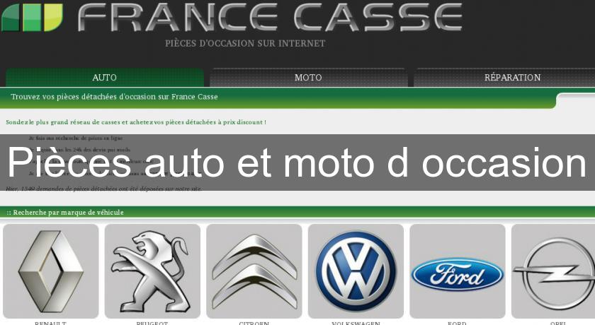 Pièces auto et moto d'occasion Pièces auto et moto d'occasion