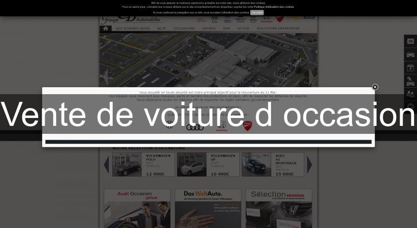 Vente de voiture d'occasion Vente de voiture d'occasion