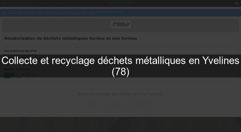 Collecte et recyclage déchets métalliques en Yvelines (78) Collecte et recyclage déchets métalliques en Yvelines (78)
