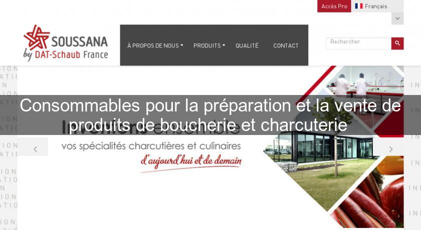 Consommables pour la préparation et la vente de produits de boucherie et charcuterie Consommables pour la préparation et la vente de produits de boucherie et charcuterie