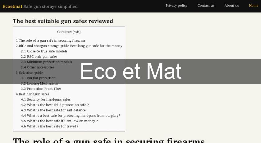 Eco et Mat Eco et Mat