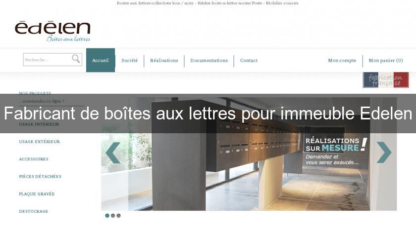 Fabricant de boîtes aux lettres pour immeuble Edelen Fabricant de boîtes aux lettres pour immeuble Edelen