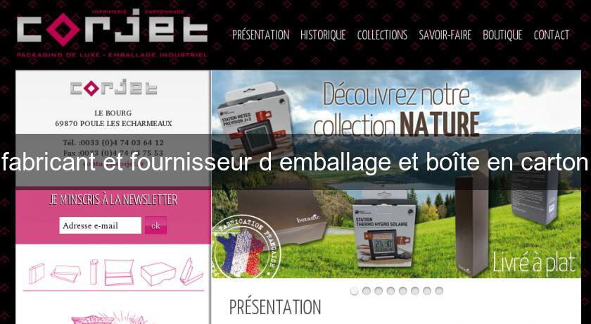 fabricant et fournisseur d'emballage et boîte en carton fabricant et fournisseur d'emballage et boîte en carton