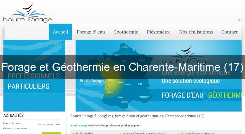Forage et Géothermie en Charente-Maritime (17) Forage et Géothermie en Charente-Maritime (17)