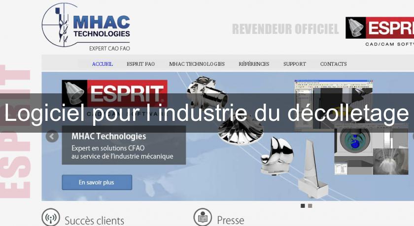 Logiciel pour l'industrie du décolletage Logiciel pour l'industrie du décolletage
