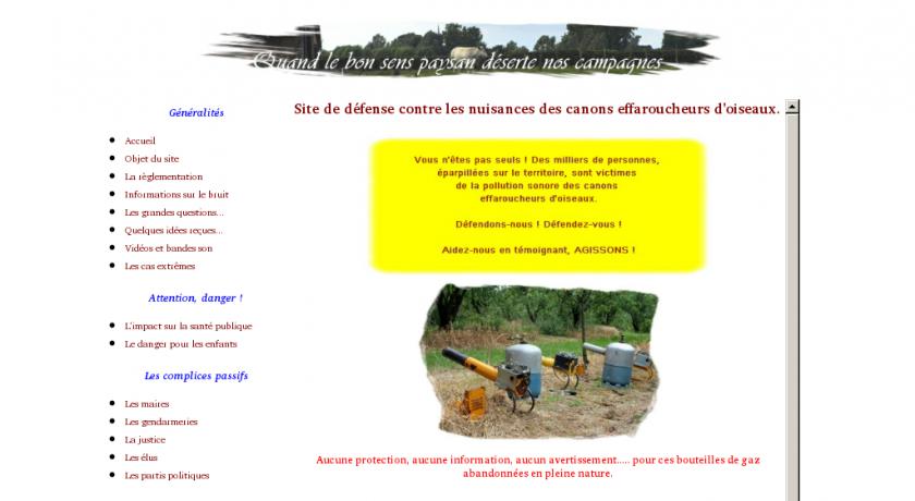 Lutte contre les canons à bruit pour faire fuir les oiseaux Lutte contre les canons à bruit pour faire fuir les oiseaux