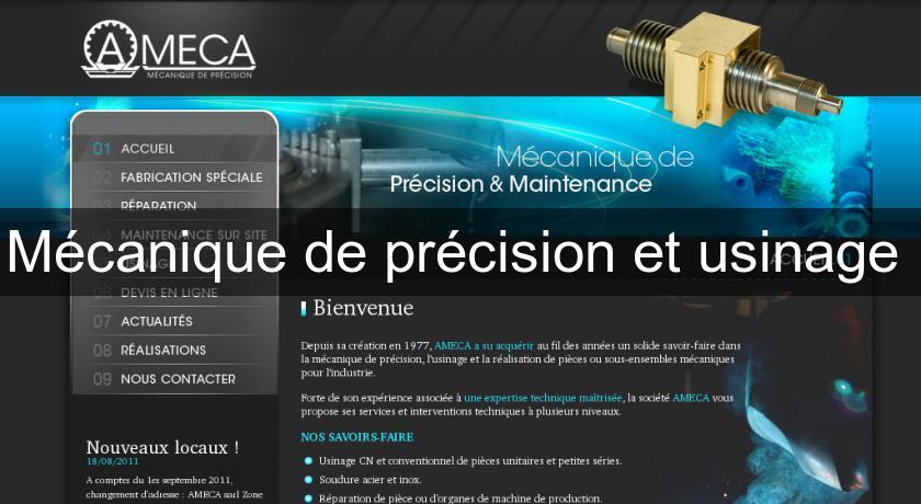 Mécanique de précision et usinage Mécanique de précision et usinage