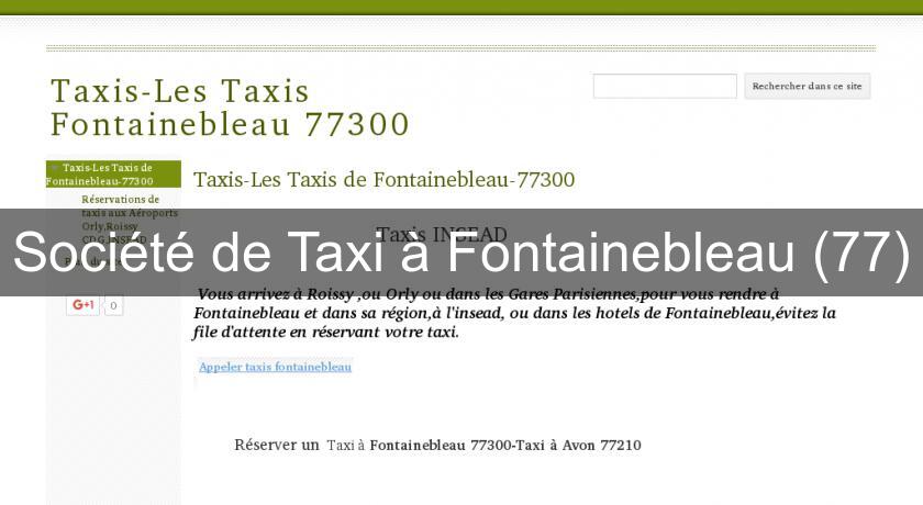 Société de Taxi à Fontainebleau (77) Société de Taxi à Fontainebleau (77)