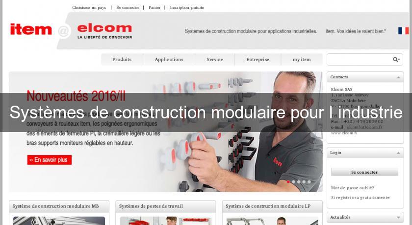 Systèmes de construction modulaire pour l'industrie Systèmes de construction modulaire pour l'industrie