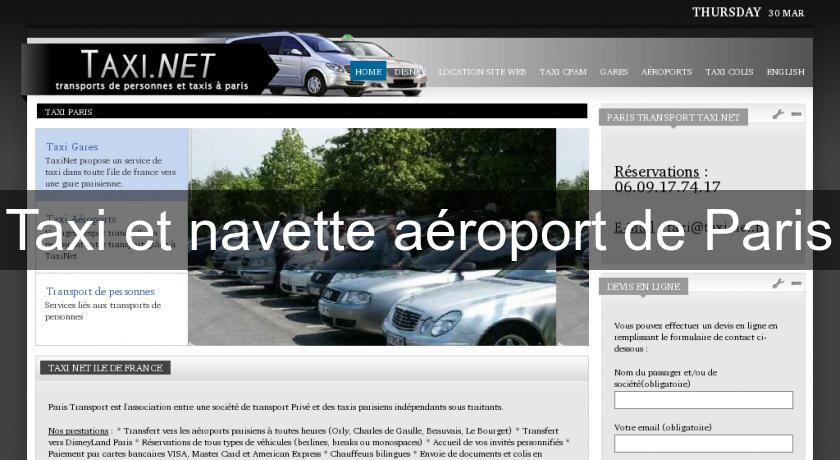 Taxi et navette aéroport de Paris Taxi et navette aéroport de Paris